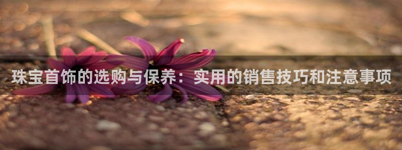 老新宝5授权登录：珠宝首饰的选购与保养：实用的销售技巧和注意事项
