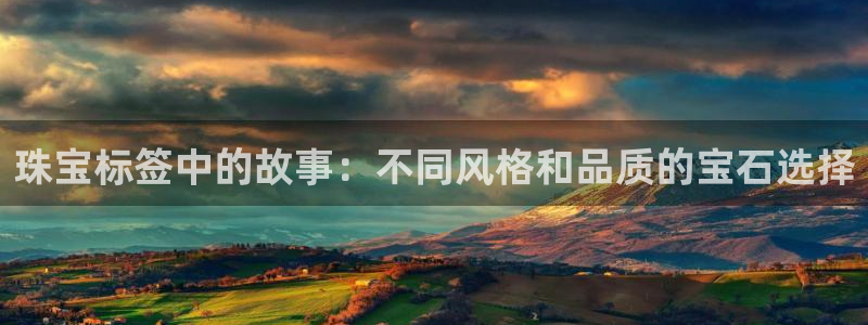 新宝5飞355051：珠宝标签中的故事：不同风格和品质的宝石选择