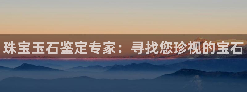 新宝h2O5O5O：珠宝玉石鉴定专家：寻找您珍视的宝石