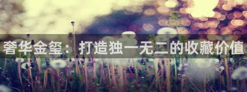 新宝5主管：奢华金玺：打造独一无二的收藏价值