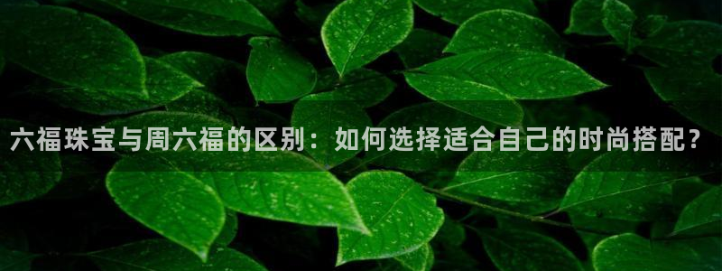 新宝5娱乐登录：六福珠宝与周六福的区别：如何选择适合自己的时尚搭配？