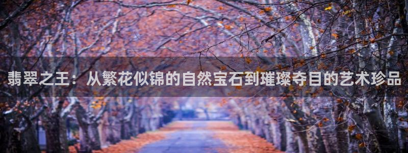 新宝5娱乐平台：翡翠之王：从繁花似锦的自然宝石到璀璨夺目的艺术珍品